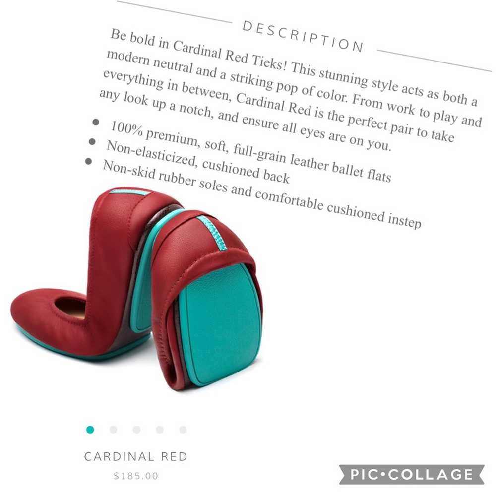 Sz 6 Tieks Cardinal Red - like new - image 9