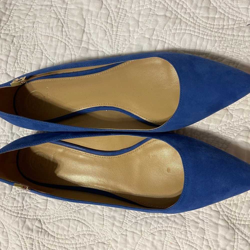 Tory Burch Blue Leather Flats - image 3