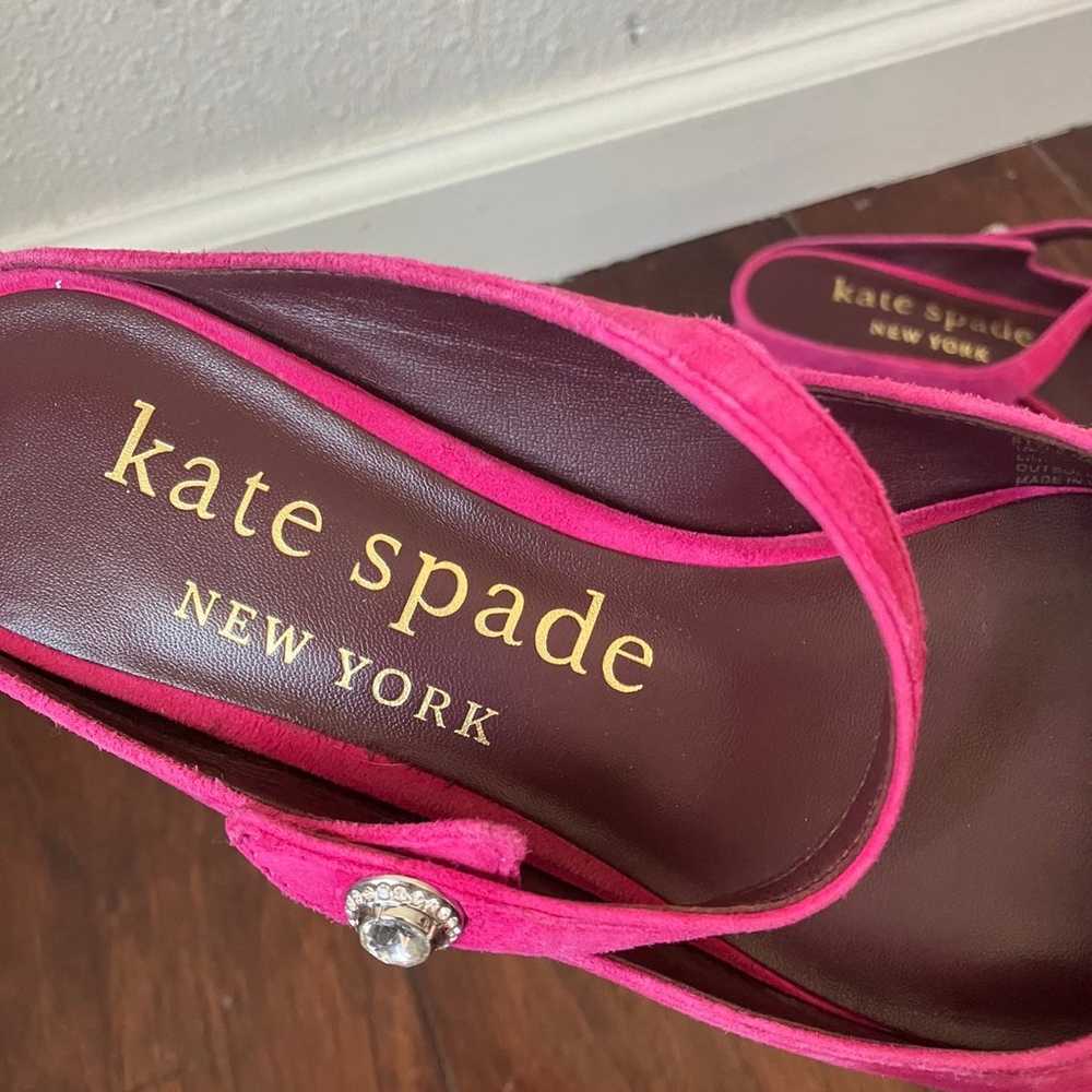 Kate Spade Pink Suede Slingbacks - image 4
