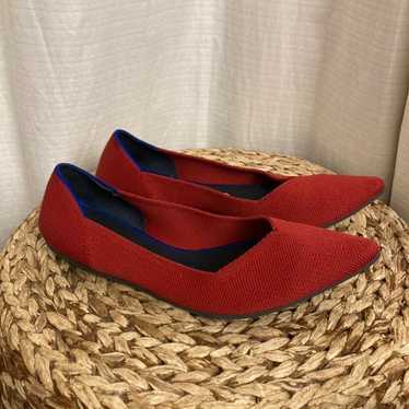 Rothys red pointed toe flats