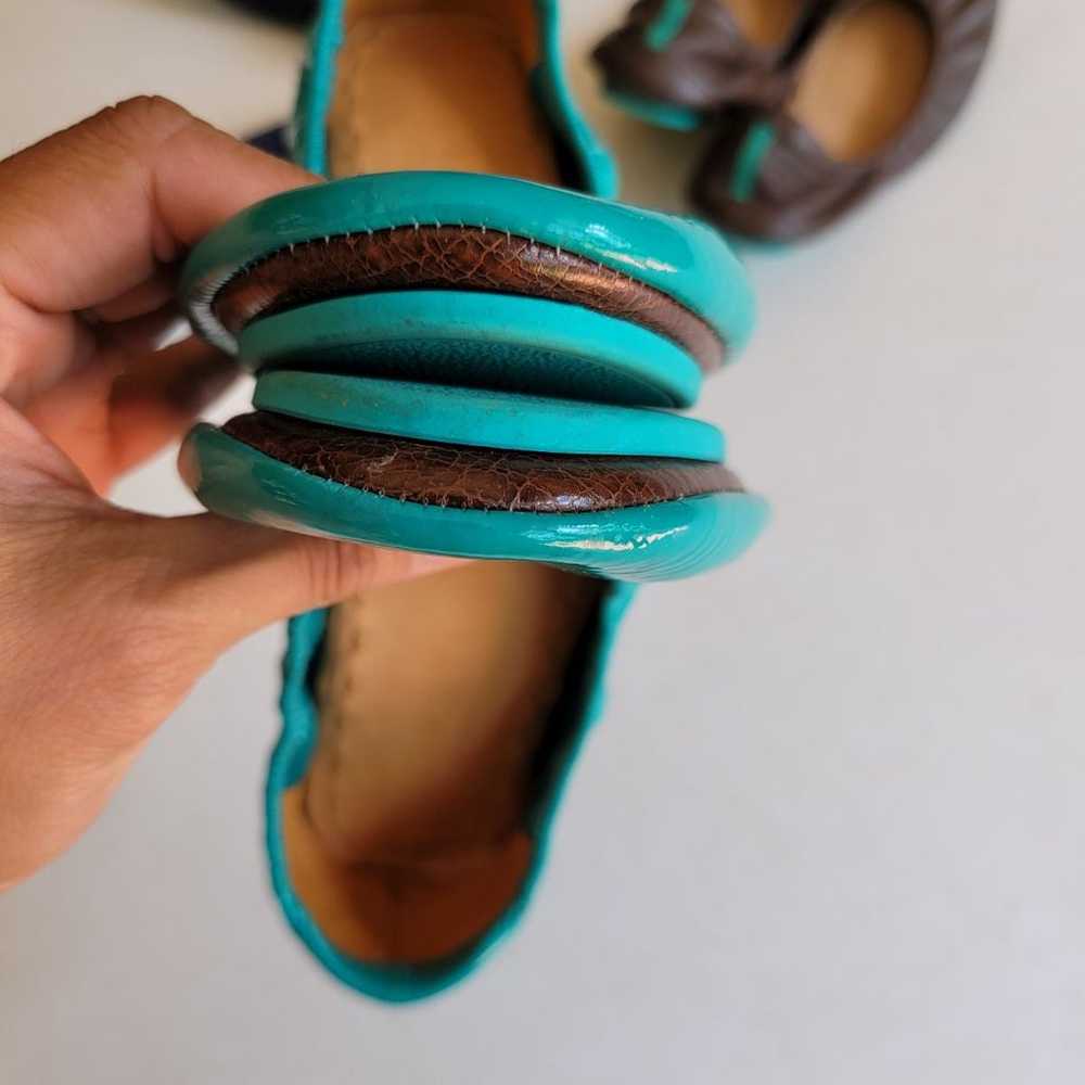 Tieks Blue Patent Flats 7 - image 2