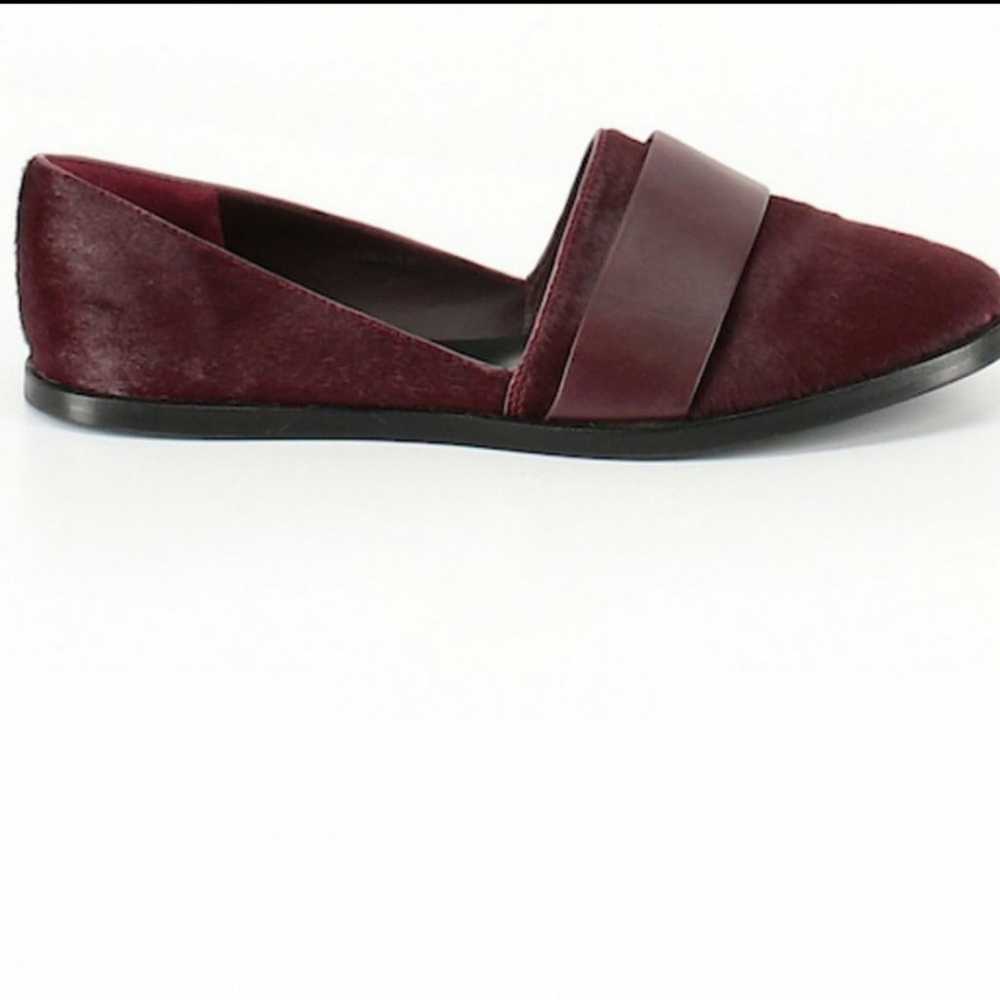 VINCE Burgundy Pony Hair Loafers size US 6 EUR 36 - image 1