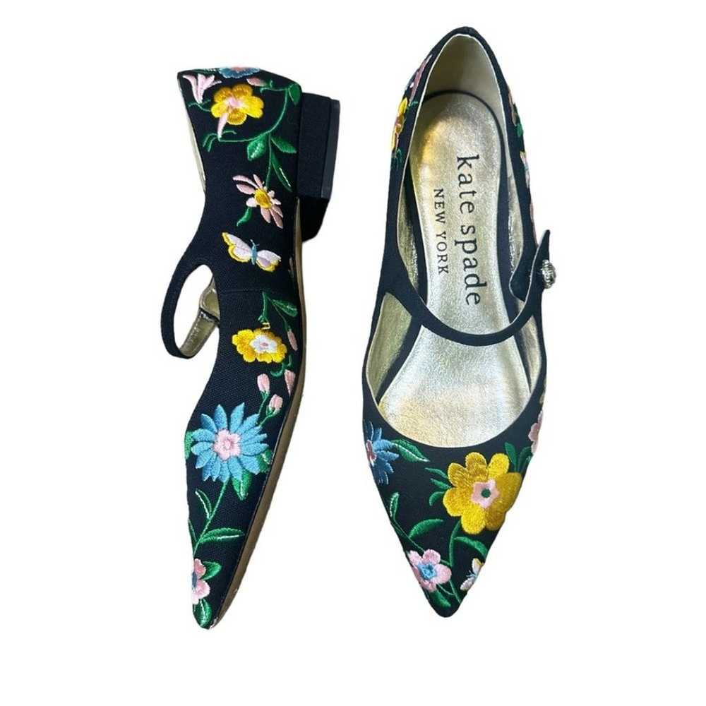 Kate Spade Maya Floral Garden Flats Mary Janes Em… - image 2