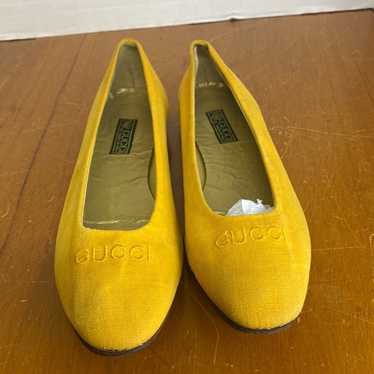 Vintage GUCCI FLATS Yellow  1990s - image 1