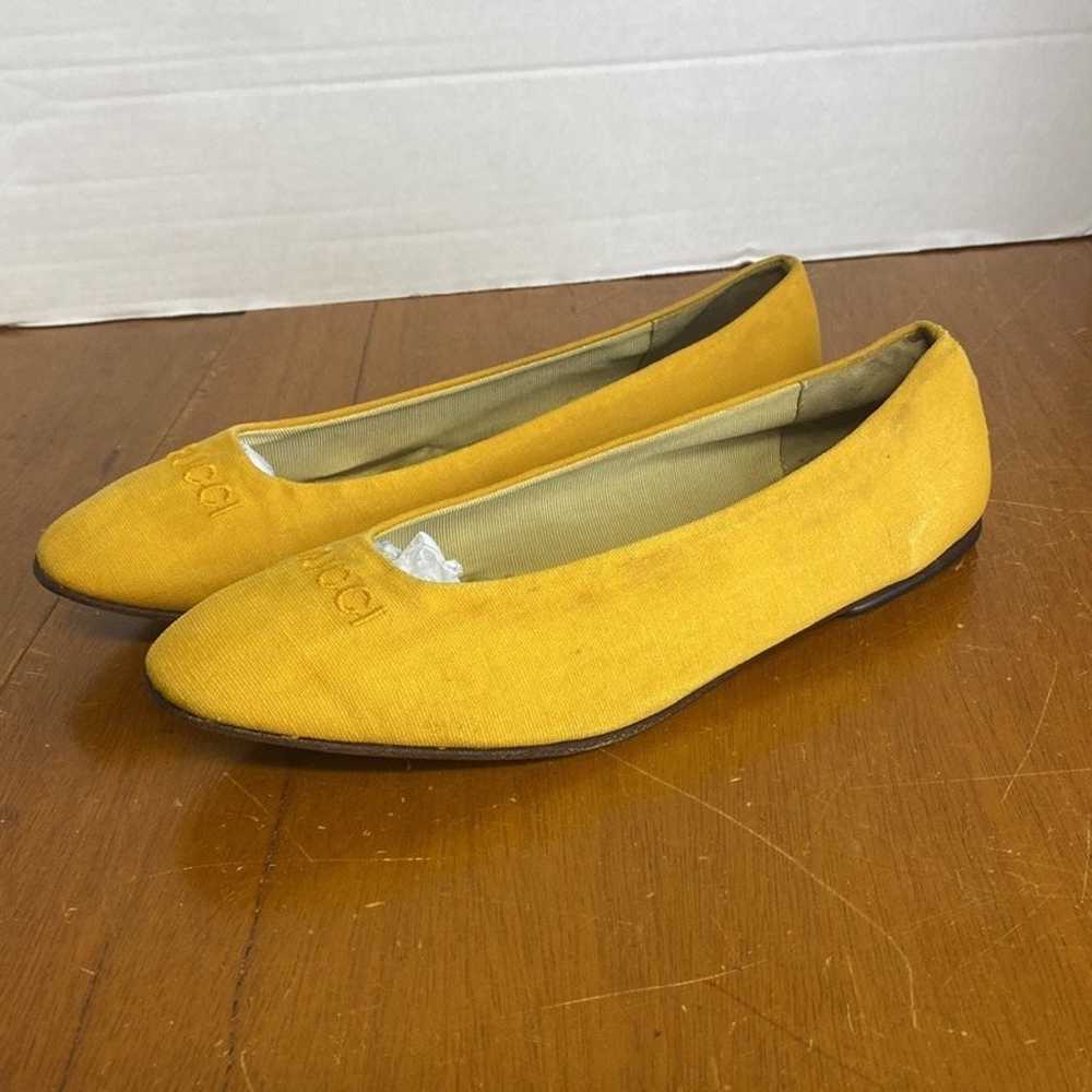 Vintage GUCCI FLATS Yellow  1990s - image 3