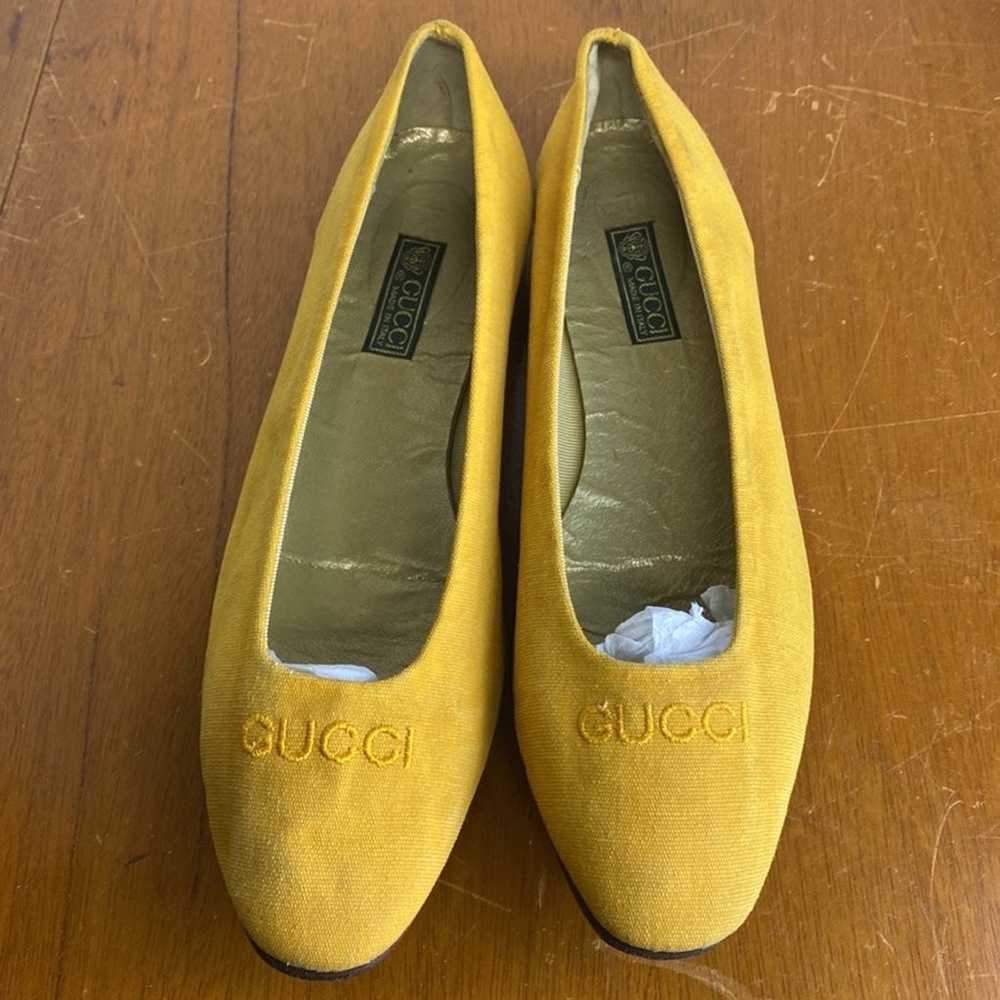 Vintage GUCCI FLATS Yellow  1990s - image 5