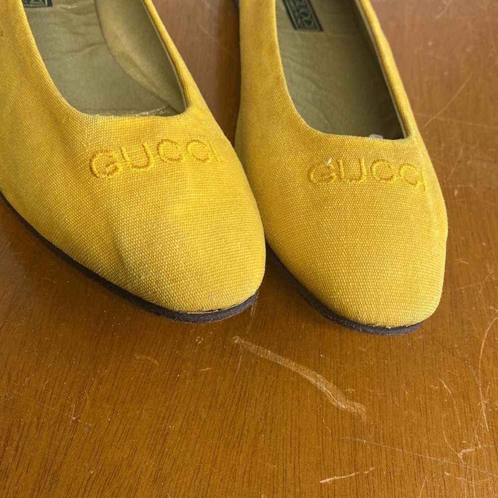 Vintage GUCCI FLATS Yellow  1990s - image 8