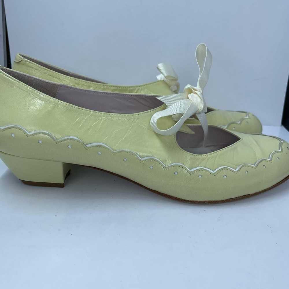 NWOT Minna Parikka Yellow Flats with Bunny Bows - image 1