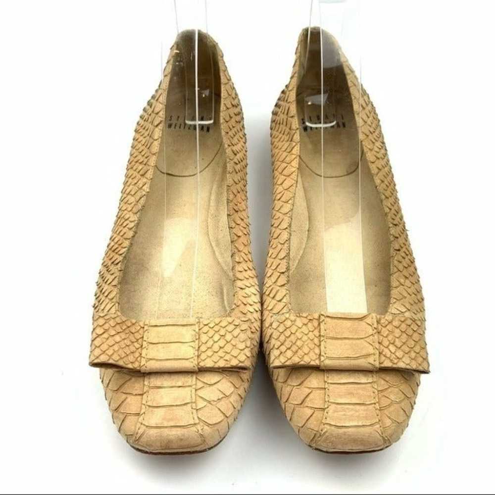 Stuart Weitzman Flats sz 9 snakeskin - image 1