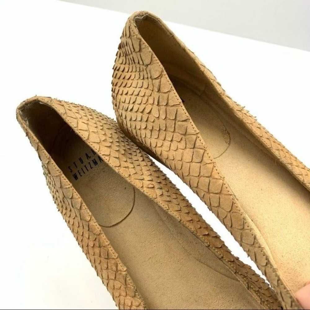 Stuart Weitzman Flats sz 9 snakeskin - image 9