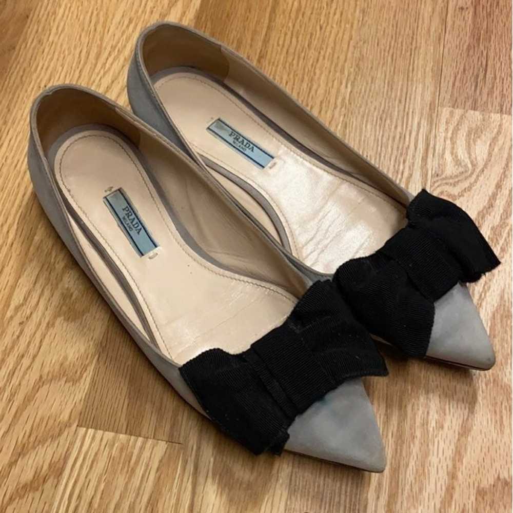 Prada bow detail ballerina shoes - Gem