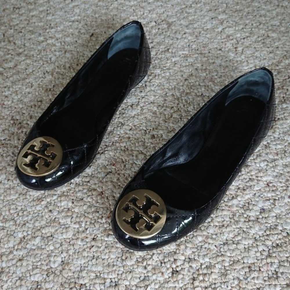 Tory Burch Quinn Quilted Patent black Ballerina F… - image 6