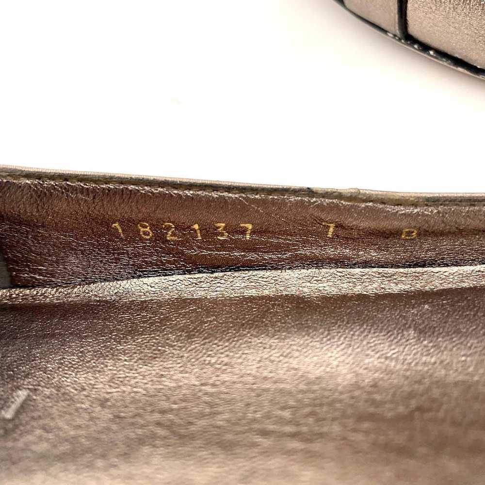 Gucci Petwer Metallic Leather Horsebit Ankle Stra… - image 11