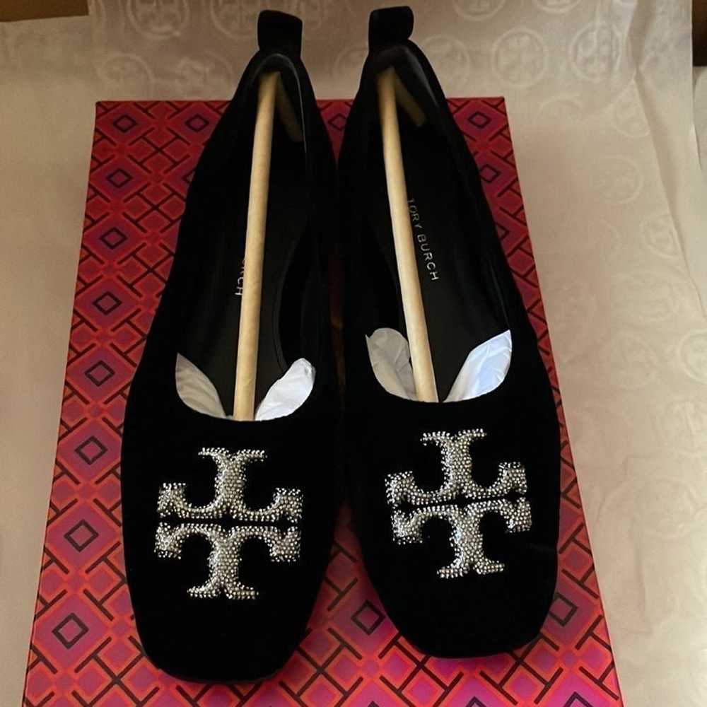 Tory Burch Black Eleanor Pave Ballet Flats - image 7