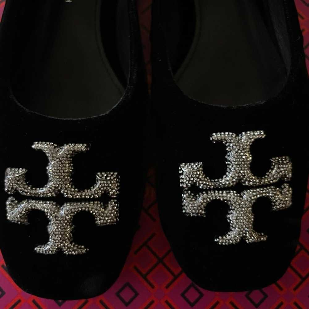 Tory Burch Black Eleanor Pave Ballet Flats - image 9