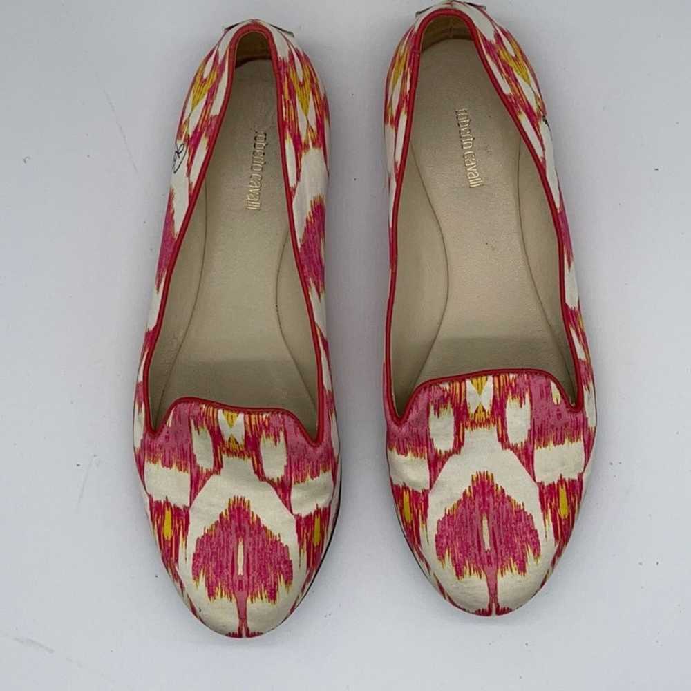 Roberto Cavalli  Ballet Flats Pink Yellow signed … - image 7