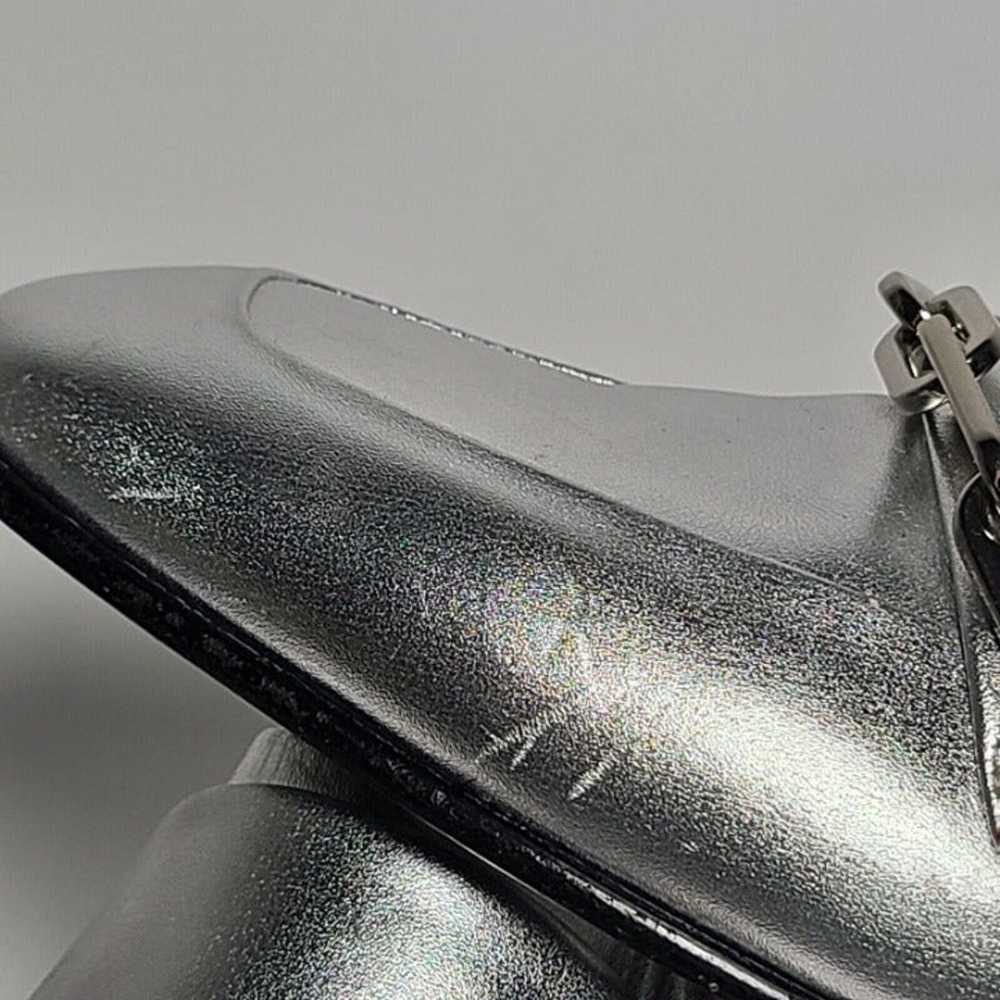 BURBERRY women Slingback Sandals mules Silver Lea… - image 7