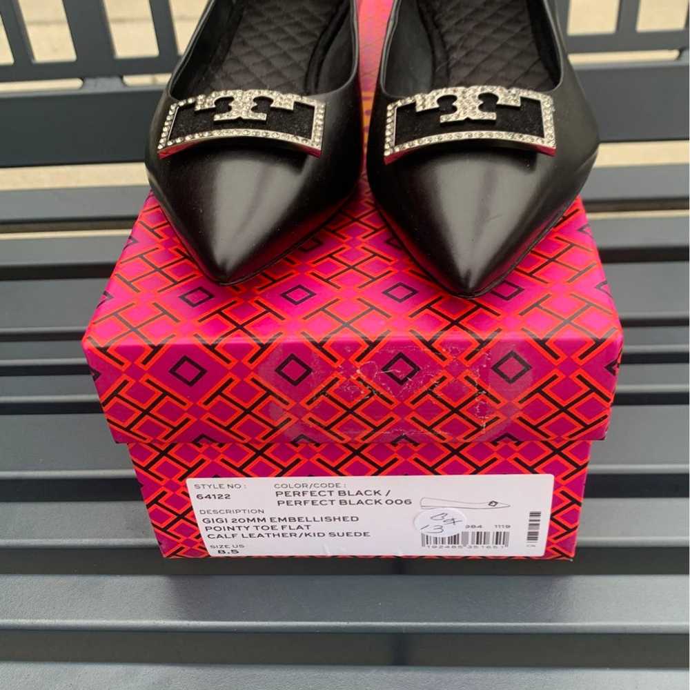 Tory Burch Flats Gigi black 8.5 NIB - image 2