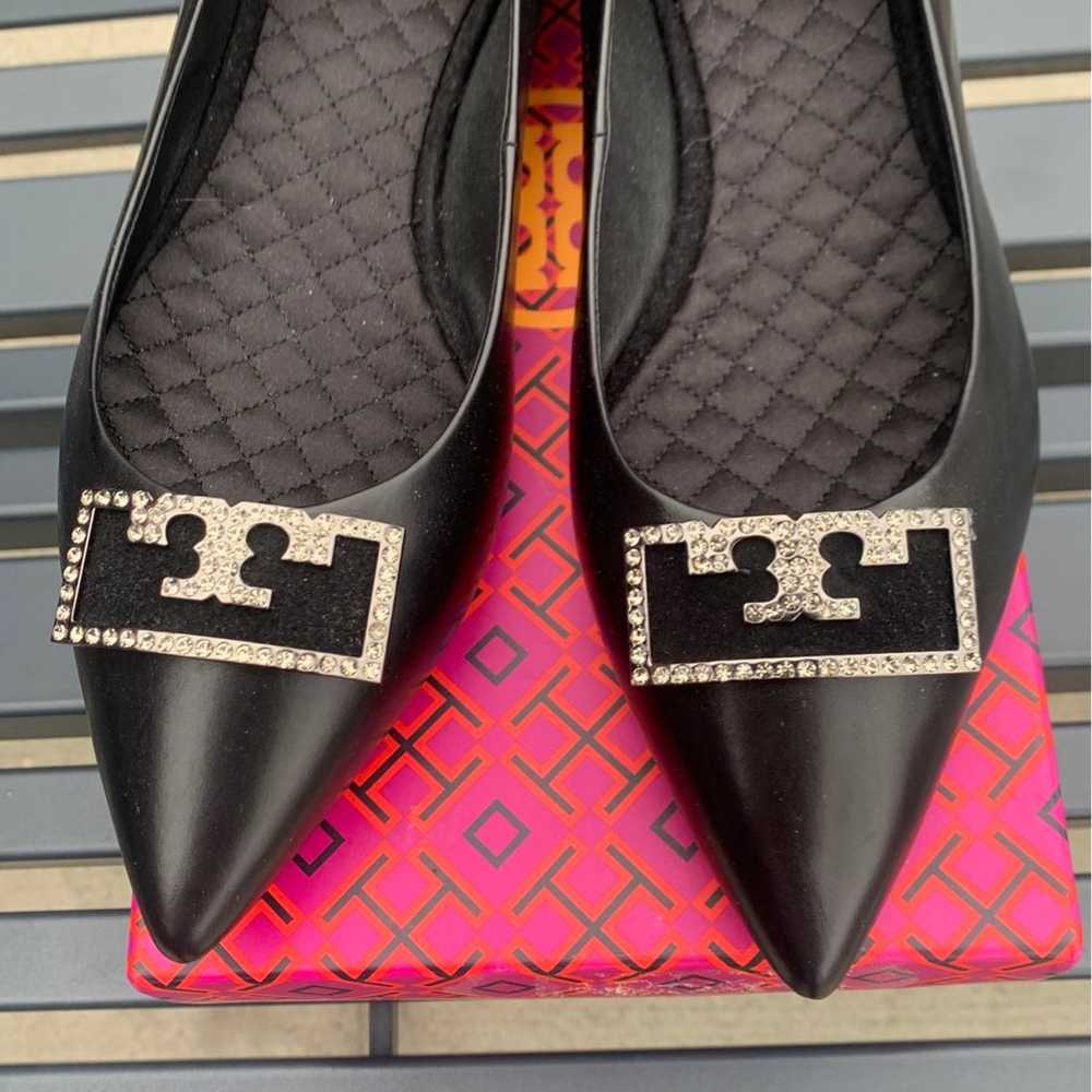 Tory Burch Flats Gigi black 8.5 NIB - image 8