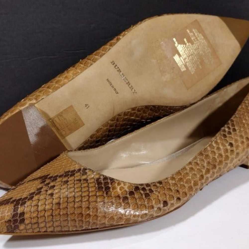 Burberry Women's Python Skin Flats, Brown, Size 41 - image 4