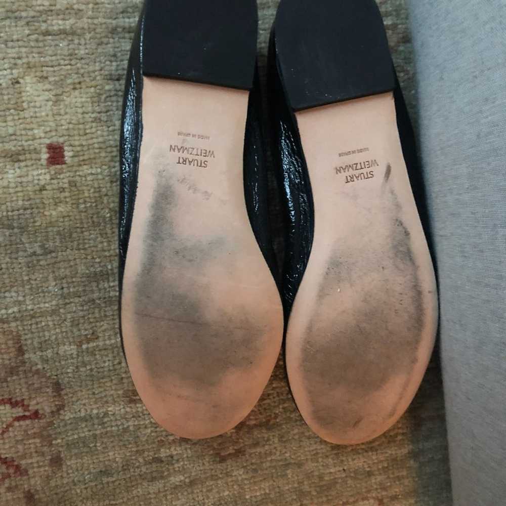 STUART WEITZMAN BLACK BALLERINA FLATS - image 5