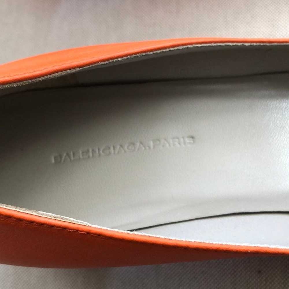 Balenciaga orange leather heels size 41 - image 2