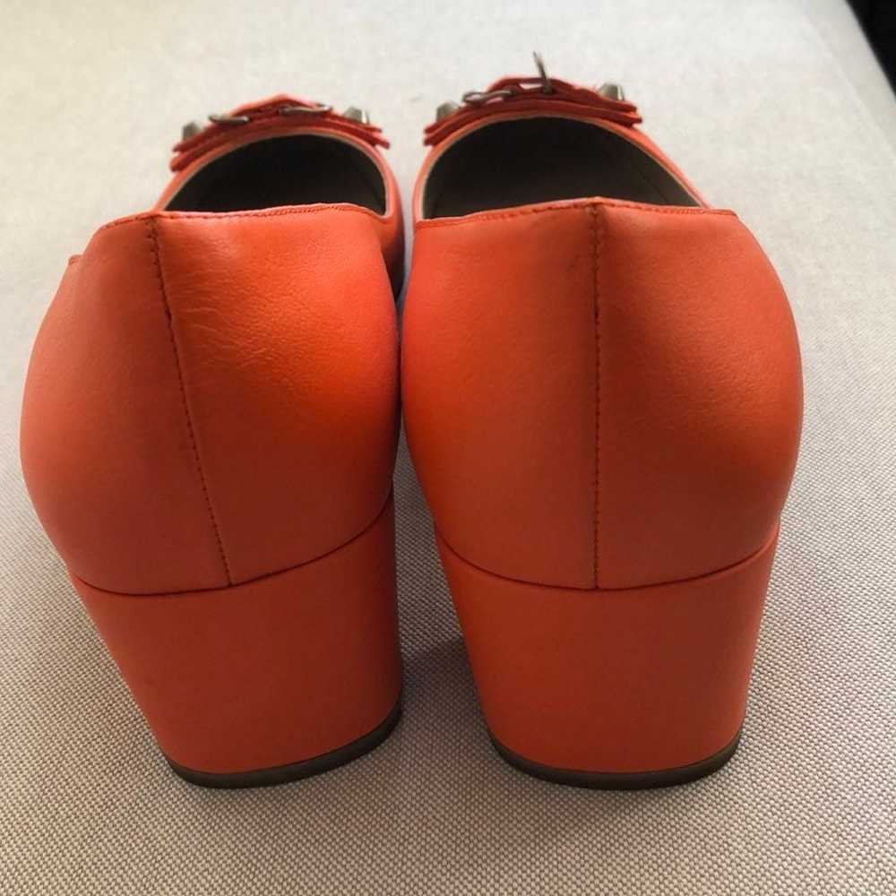 Balenciaga orange leather heels size 41 - image 3