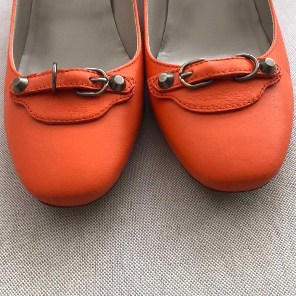Balenciaga orange leather heels size 41 - image 5