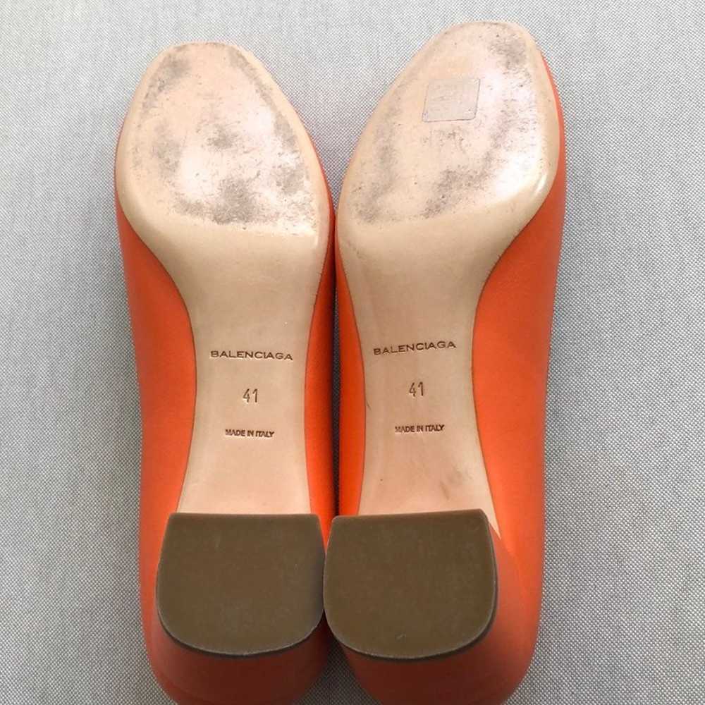Balenciaga orange leather heels size 41 - image 6