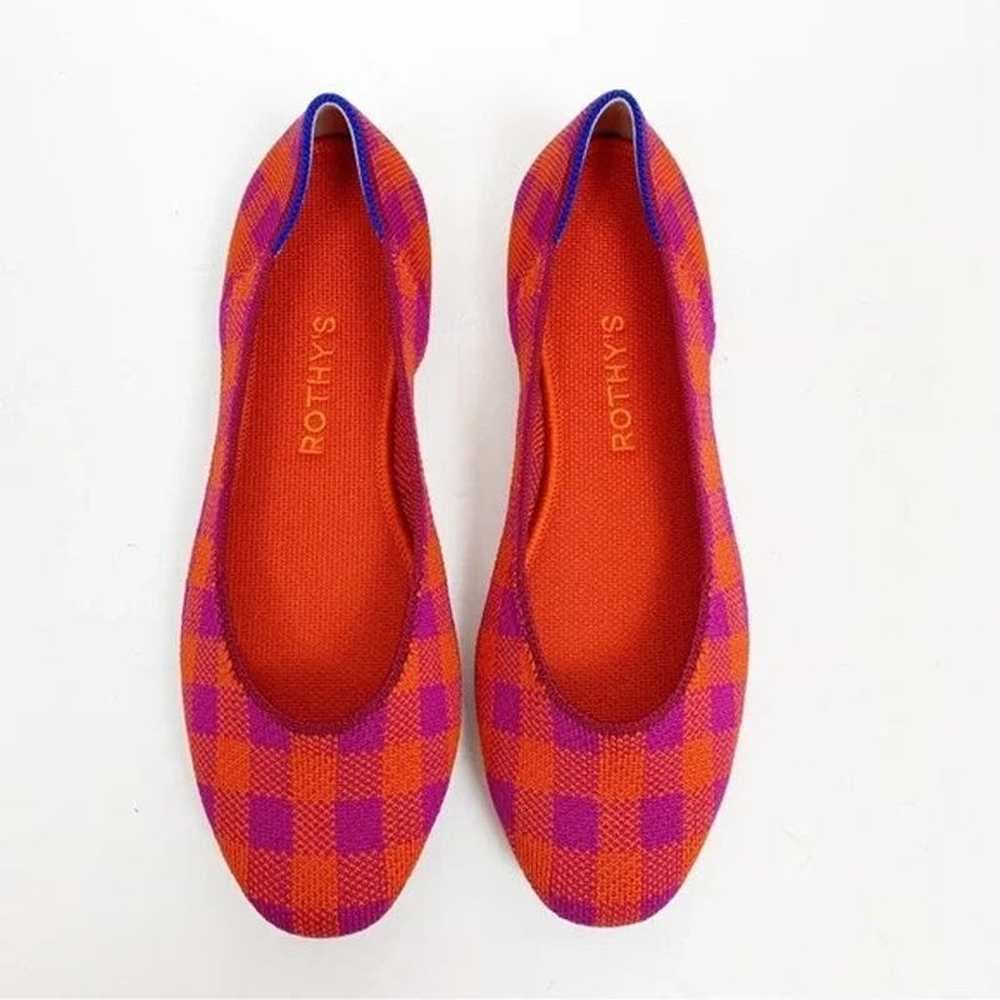 Rothy's The Square Pomegranate Gingham Ballet Fla… - image 3