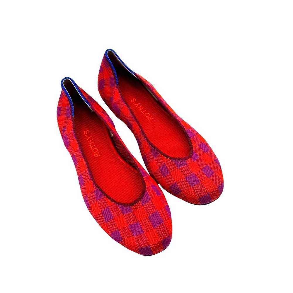 Rothy's The Square Pomegranate Gingham Ballet Fla… - image 7