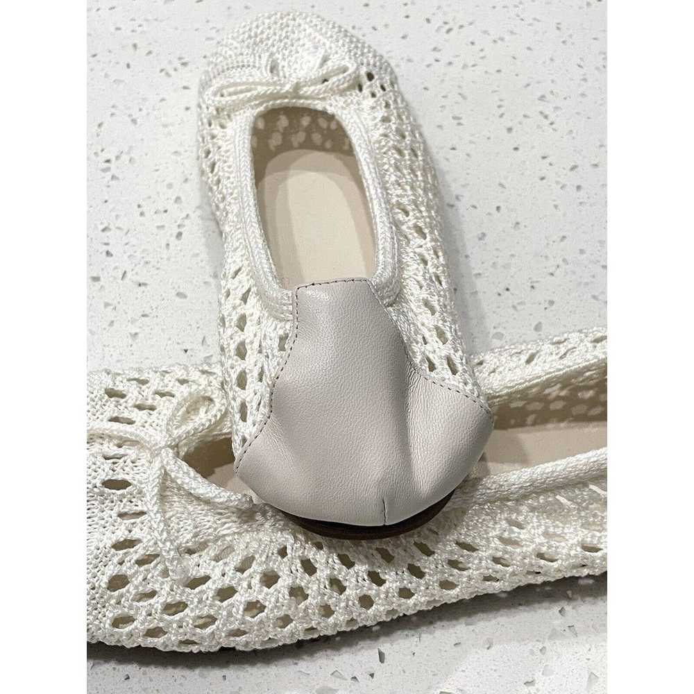 $348 Polo Ralph Lauren Crochet Ballet Flats White… - image 6