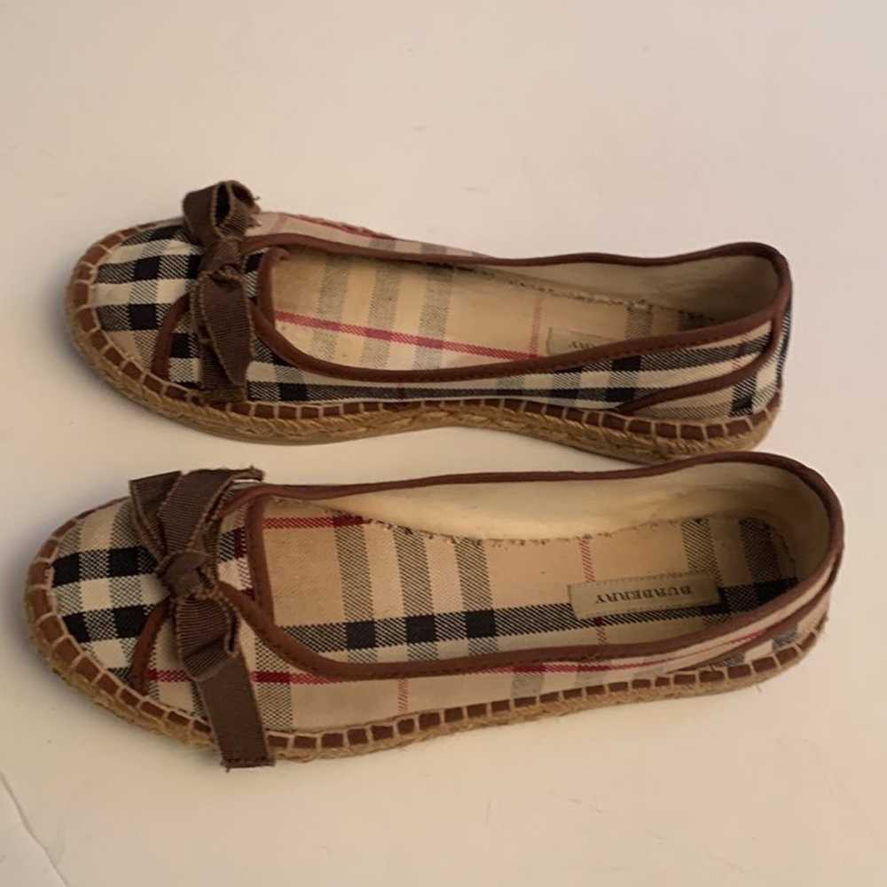 Burberry Nova Check Canvas Espadrille Shoes Sz 38… - image 3