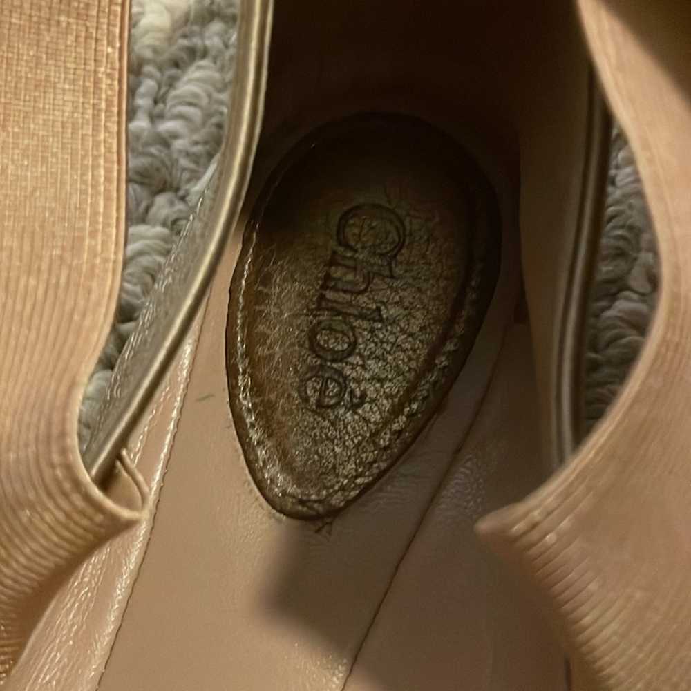 8.5 gold Chloe ballet slippers - image 2