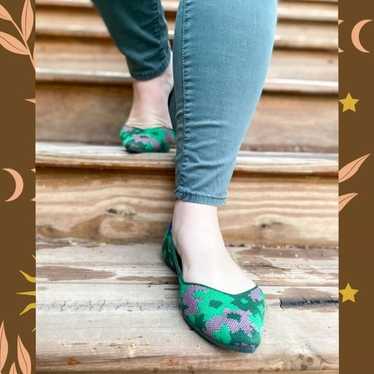 Retired popular Rothy’s birdseye green flats size 9