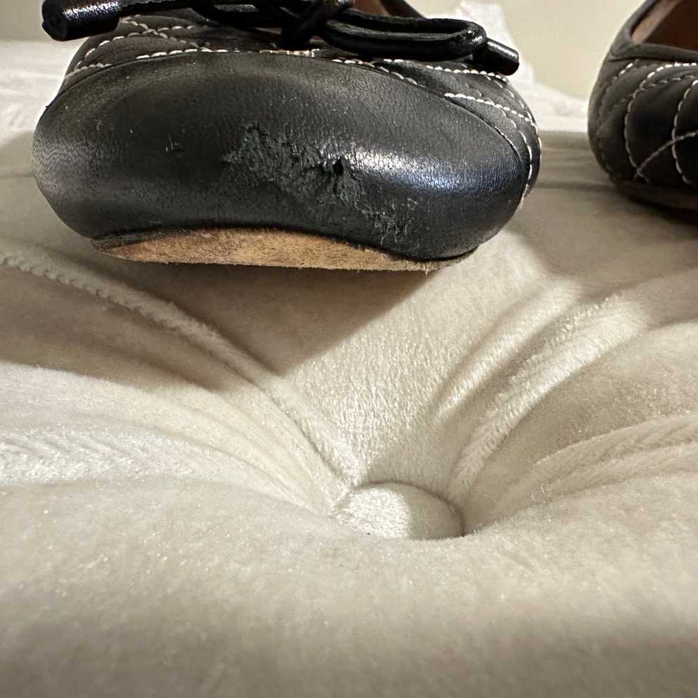 Carolina Herrera Quilted Genuine Leather Ballerin… - image 4