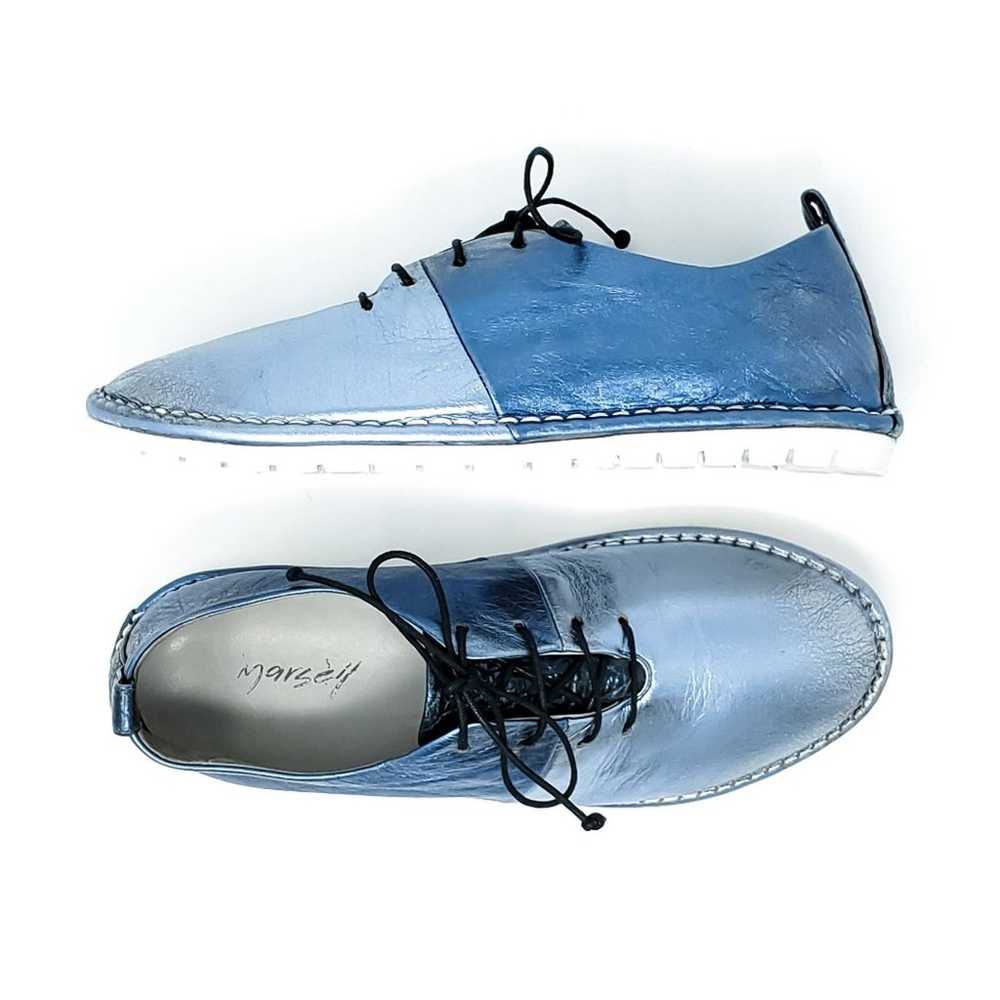 Marsell Sancrispa Metallic Blue Lace Up Shoe fash… - image 1