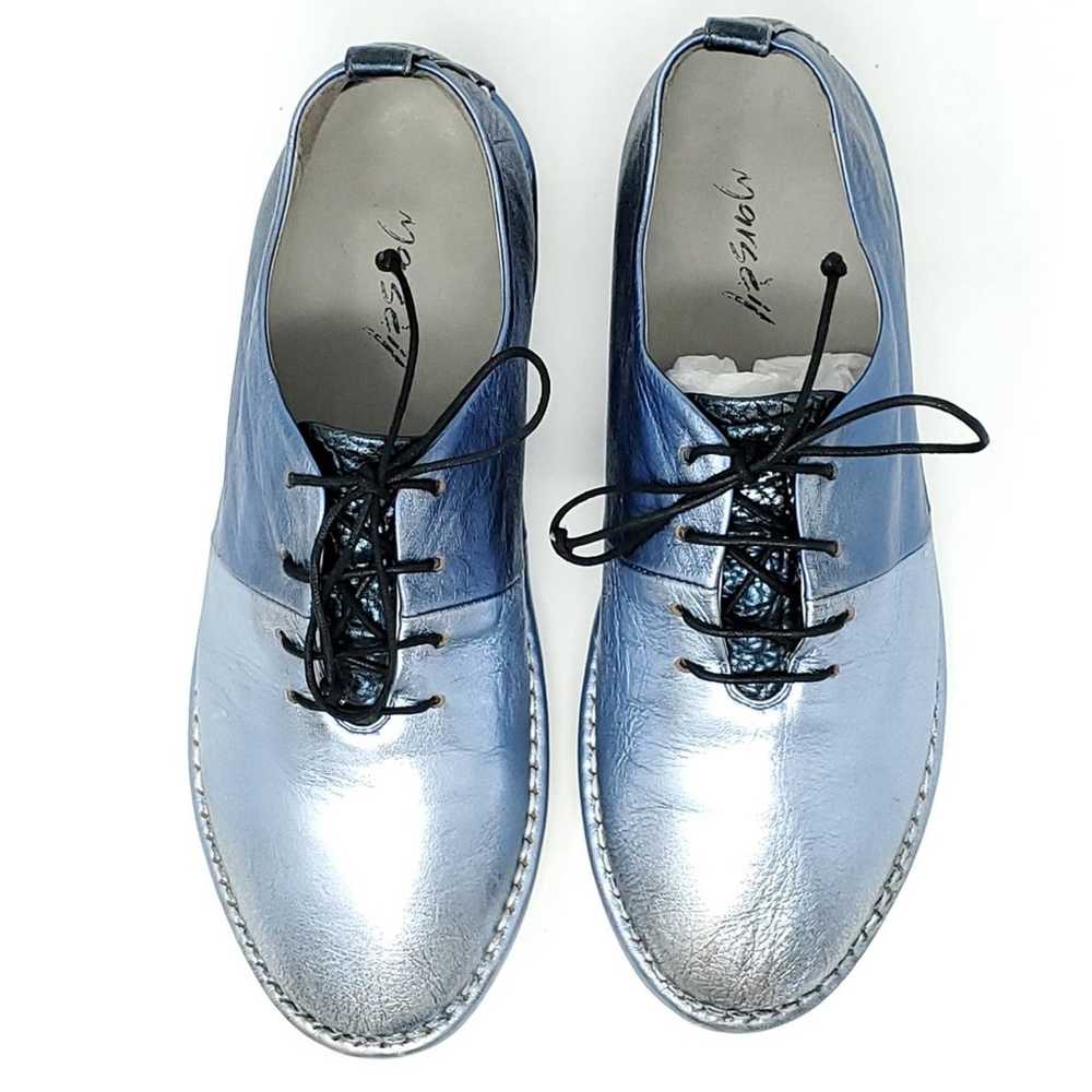 Marsell Sancrispa Metallic Blue Lace Up Shoe fash… - image 3