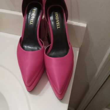 Woman high-heel shoes Findervell hotpink size7 br… - image 1