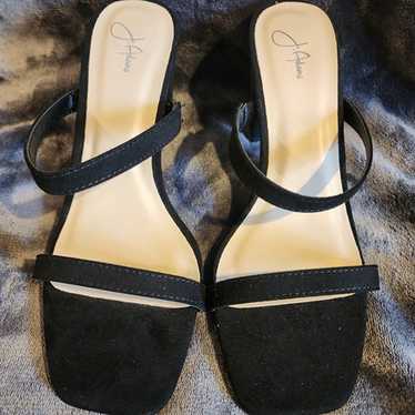 New never worn simple black suede slip on chunk h… - image 1