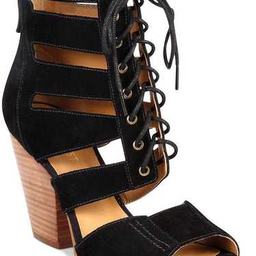 Nine West Black Suede Block heels 8.5 - image 1