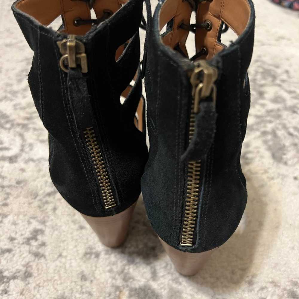 Nine West Black Suede Block heels 8.5 - image 5