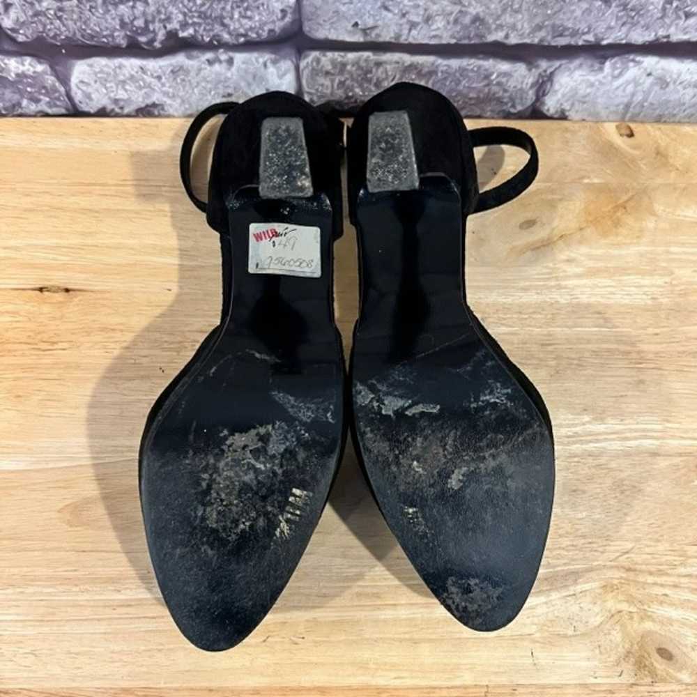 Wild Pair Vintage Peep Top Leather Suede Heels Si… - image 7