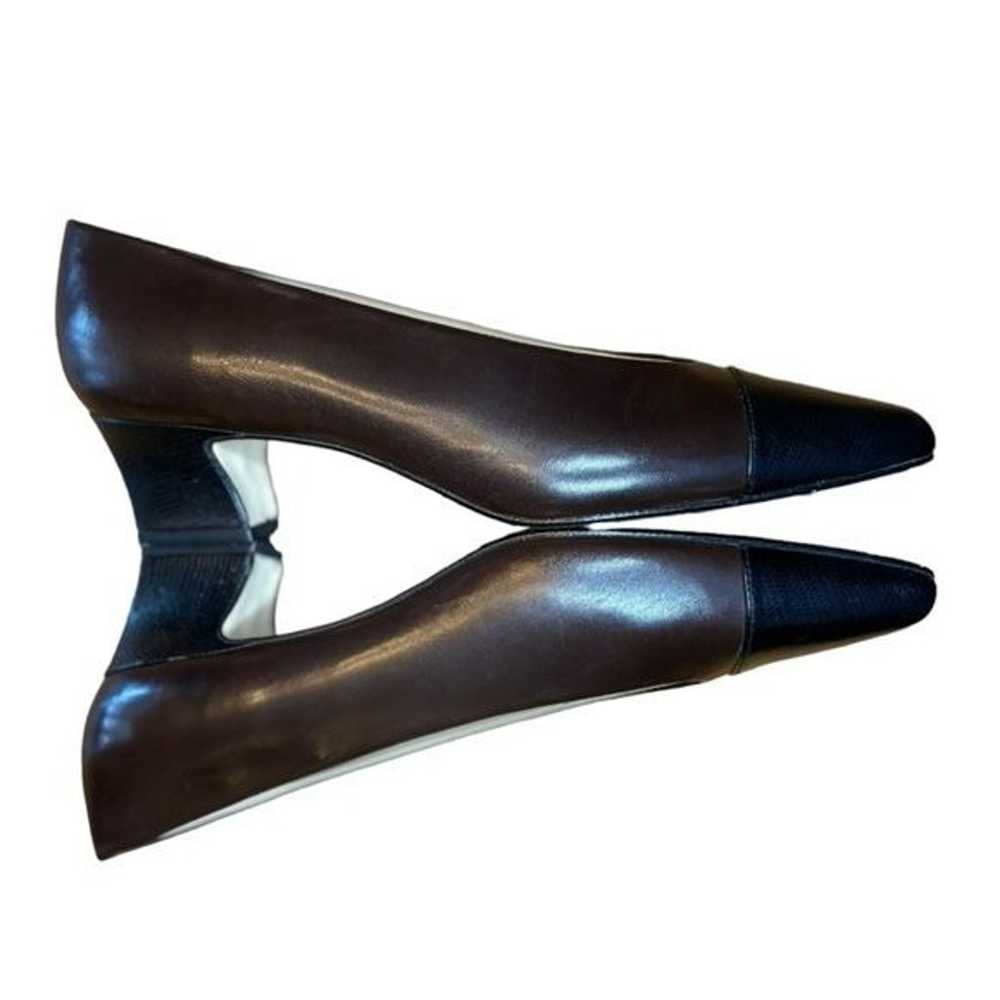 Etienne Aigner Ann Marie Leather Pumps Brown and … - image 11