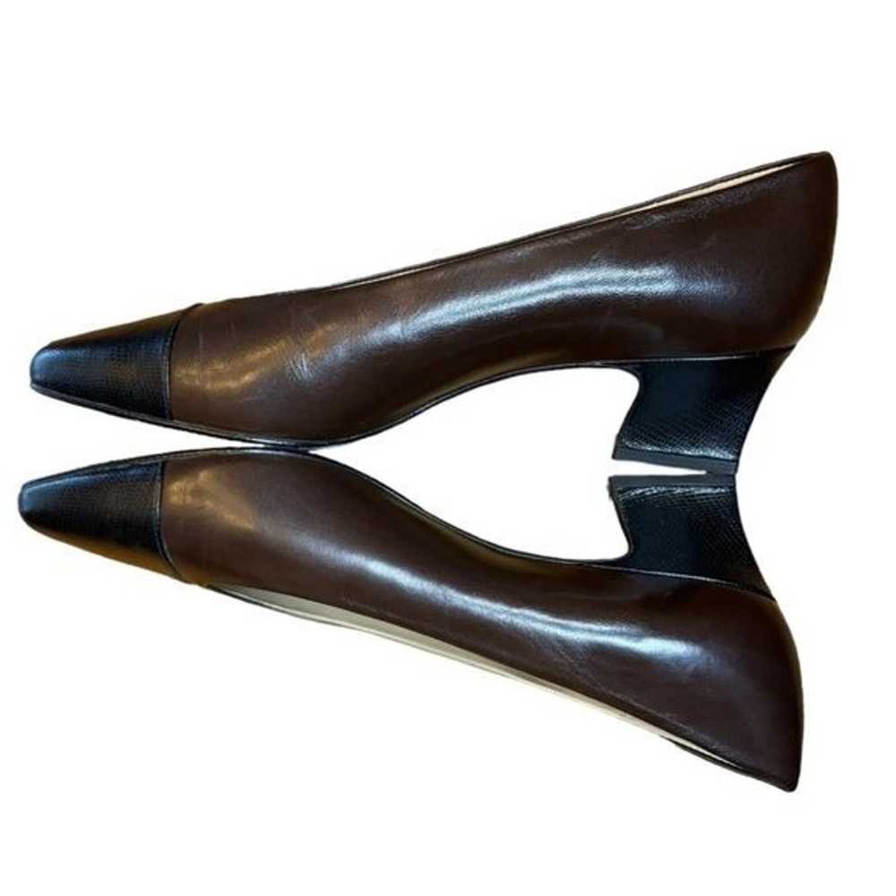 Etienne Aigner Ann Marie Leather Pumps Brown and … - image 12