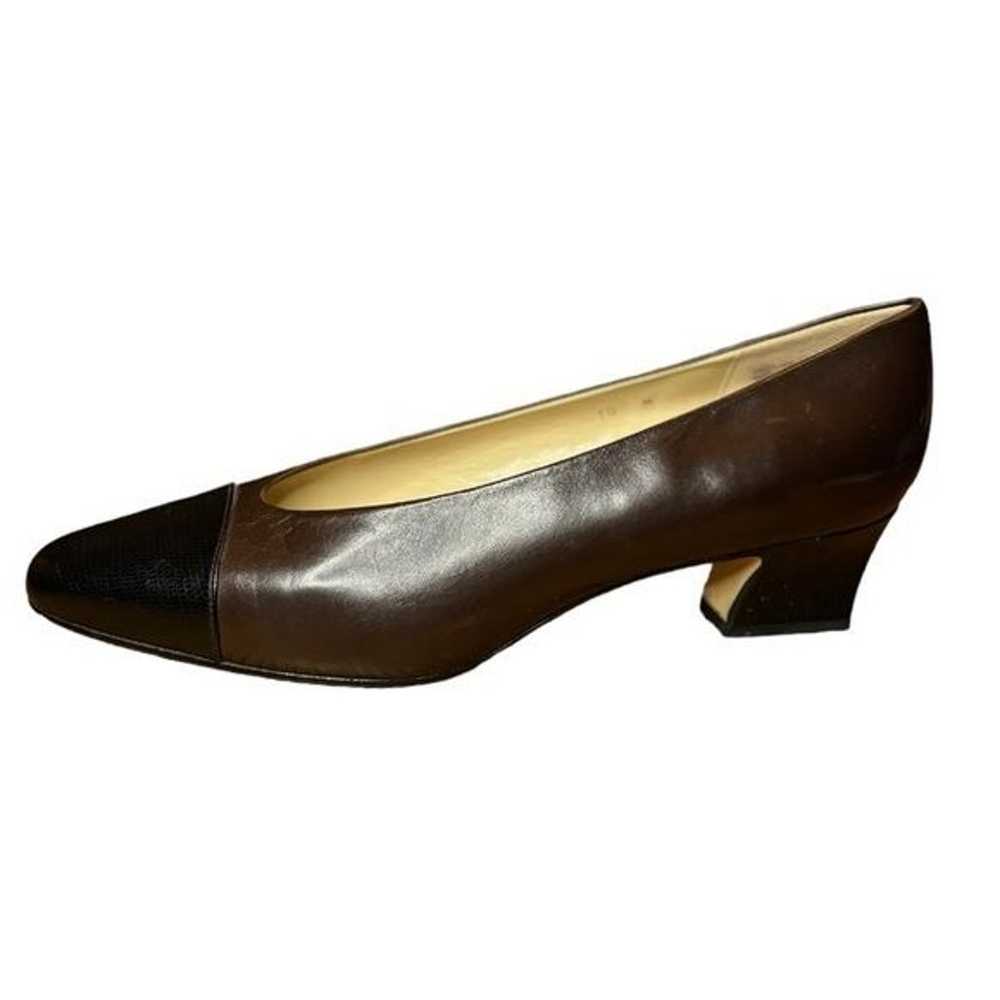 Etienne Aigner Ann Marie Leather Pumps Brown and … - image 1