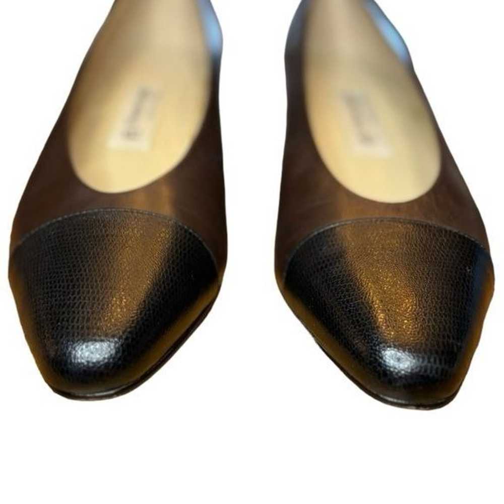 Etienne Aigner Ann Marie Leather Pumps Brown and … - image 5