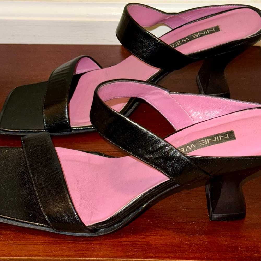 Nine West Women’s Square Toe Leather Sandal-Sz 8 … - image 4