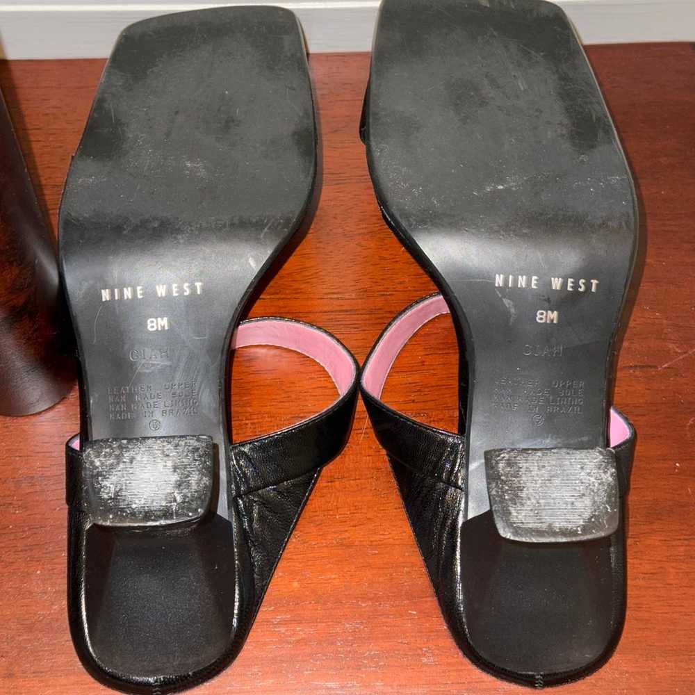 Nine West Women’s Square Toe Leather Sandal-Sz 8 … - image 5