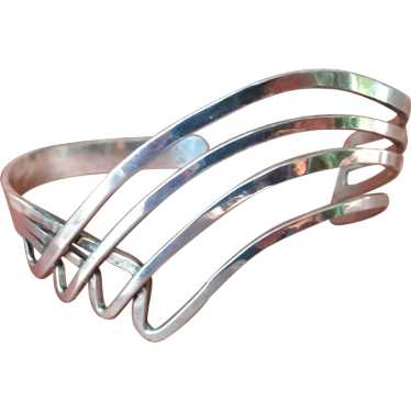 FABULOUS Modernist Sterling Silver Bracelet, Eye … - image 1